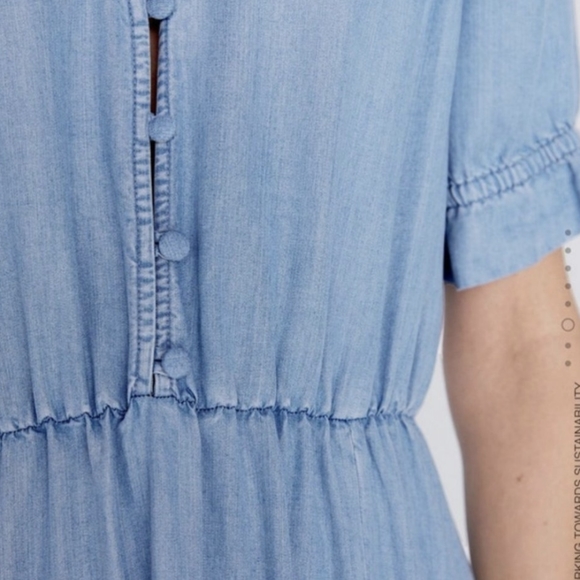 Zara Midi Chambray Dress - Picture 2 of 4